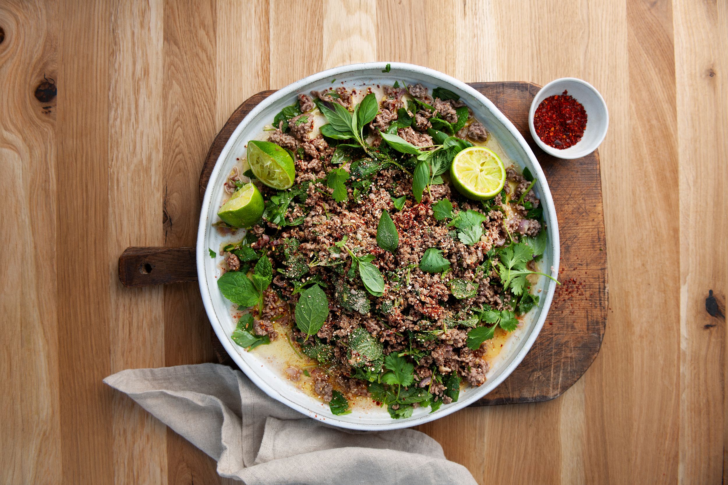 Larb med thaiörter