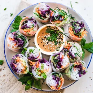 Asiatisk glasnudelsnittar med dipp