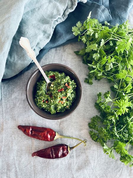 Hemmagjord pesto med chili