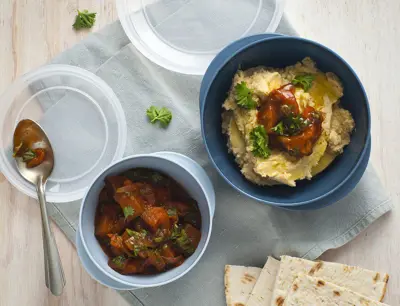 Auberginegryta med hummus
