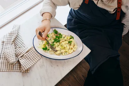 Blåmögelpasta med persilja