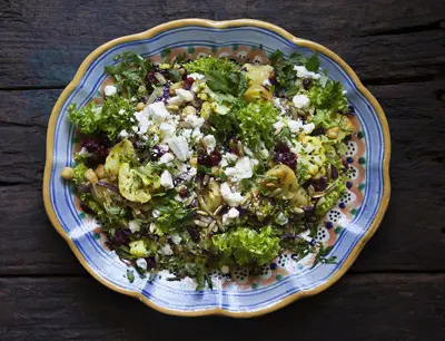 Potatissallad med fetaost och blomkål