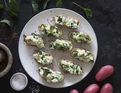 Rostad potatis med krämig fyllning