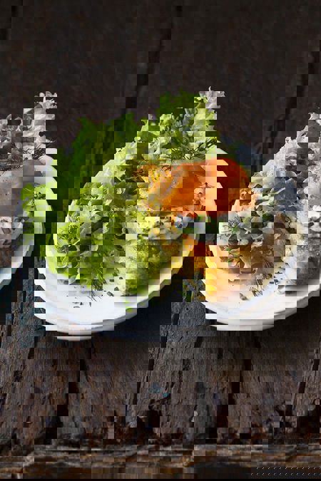 Tortilla med rökt lax